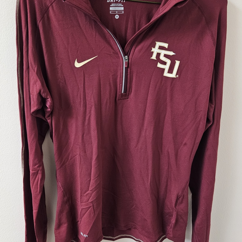 Nike Maroon FSU Quarter-Zip Top